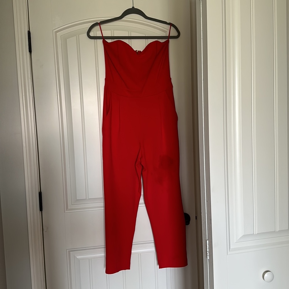 Express red jumpsuit